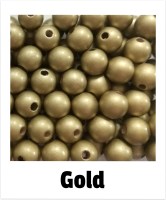 Holzperlen 12mm gold